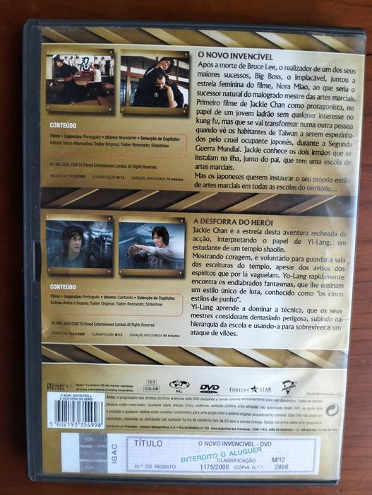 DVD duplo Jackie Chan