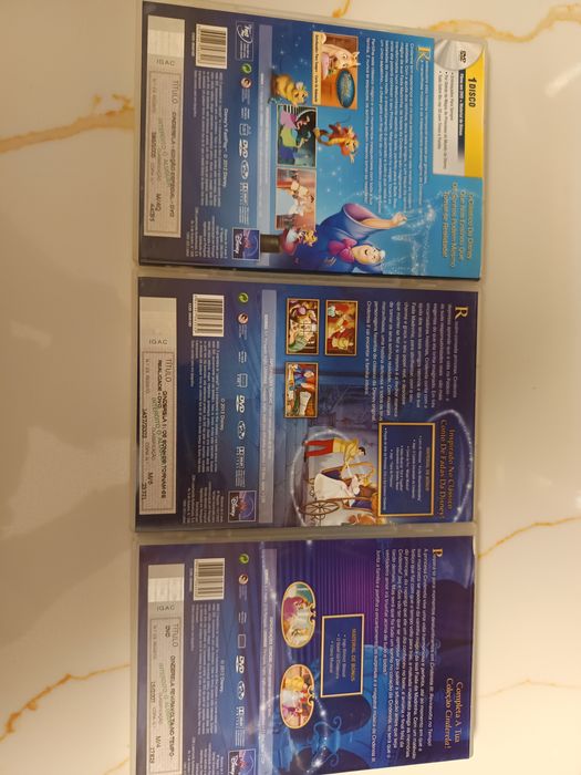 DVDs Disney a Cinderela 1-2-3