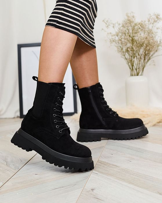 36 37 38 glany 39 40 41 botki workery na grubej podeszwie zamszowe