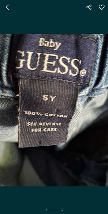 GUESS krótkie spodenki chłopiec jeans 5 lat