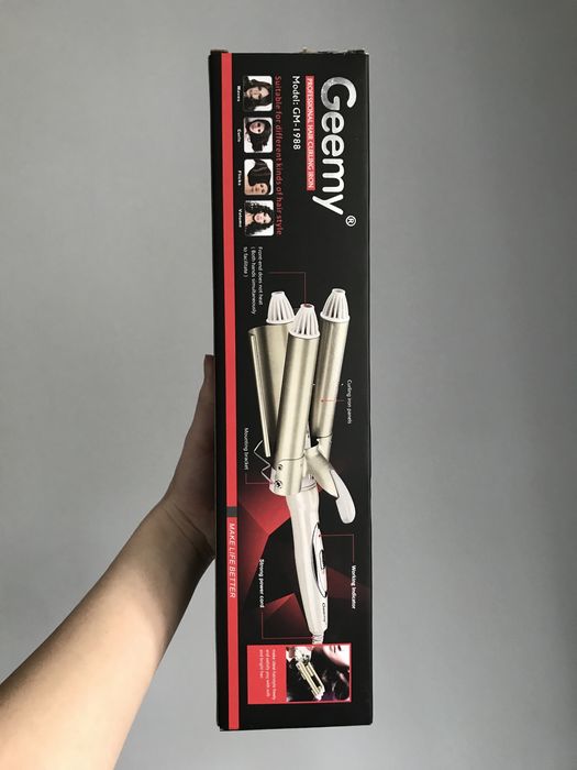 Плойка-хвиля потрійна Geemy GM-1988