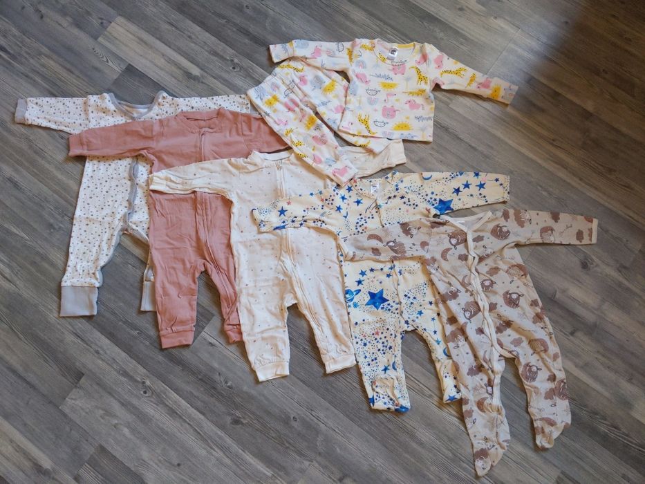 Лот пакет піжам сліпів чоловічків 6 шт на дівчинку 74 см