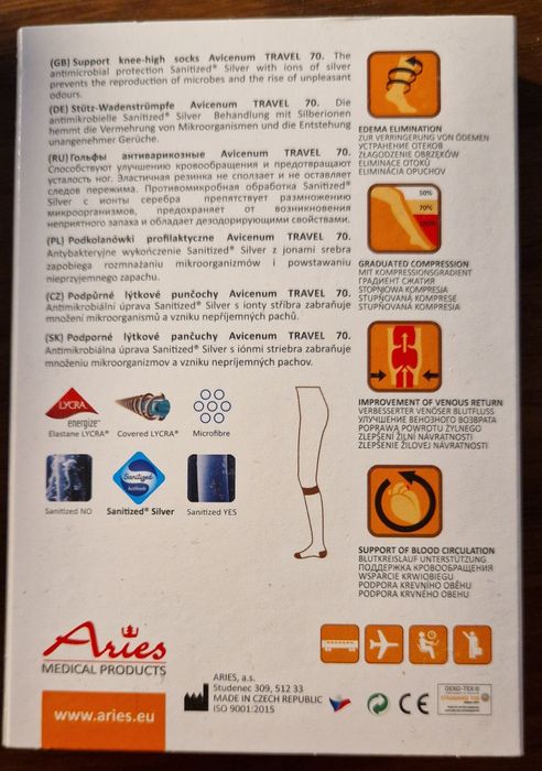 Podkolanówki Avicenum travel 70 rozm. 42-44 beżowe