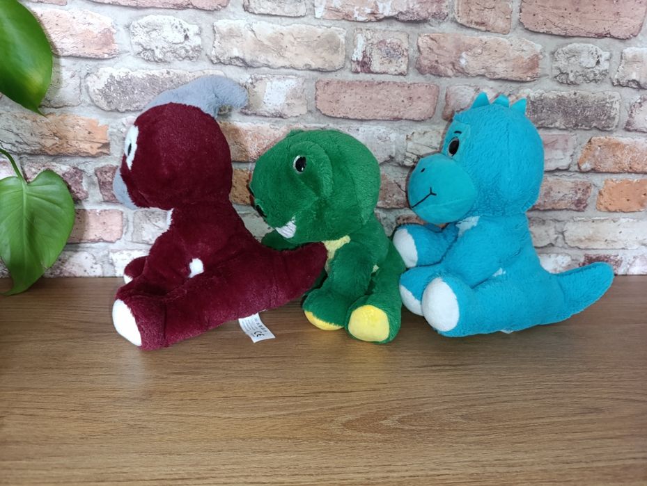 Zestaw maskotek dinozaurów, maskotka dinozaur brokatowe oczy.