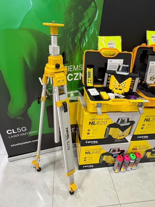 Nivel System Niwelator NL640R zestaw do koparki MC-1D statyw łata NOWY