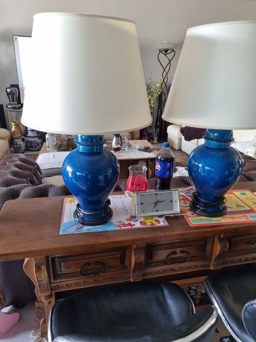 Lampy ceramiczne z Francji lata 1950