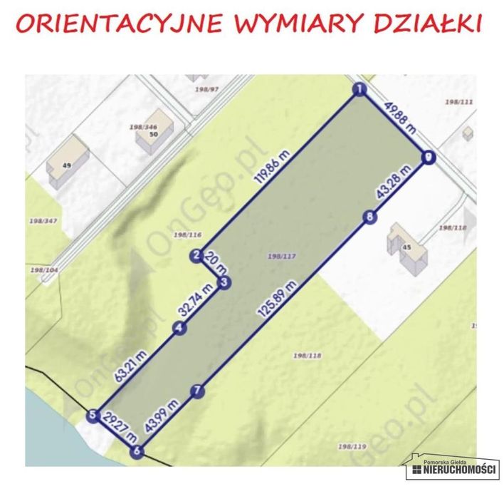 Dostęp do jeziora, plaża, teren i las. Dołgie.