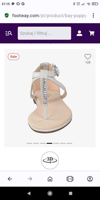 Sandały japonki Clarks bay poppy 40