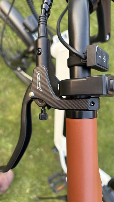 Rower Elektryczny E-Bike Biały | Bateria 15Ah (Zasięg 80km) | Skóra, LED  kola 27,5’