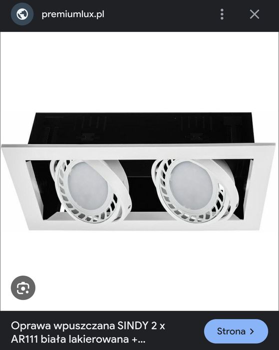 Oprawa wpuszczana lampa SINDY 2 x AR111 biała lakierowana