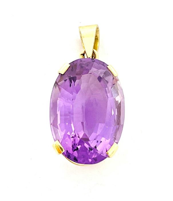 Pendente 18K Ouro amarelo - 9.00ct Ametista