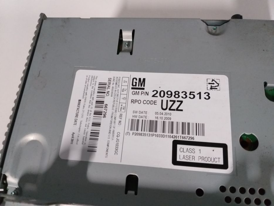 Radio CD400 komplet Opel Astra J