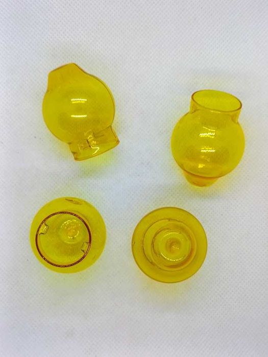 Campanolas amarelas em vidro para lâmpadas de carros antigos