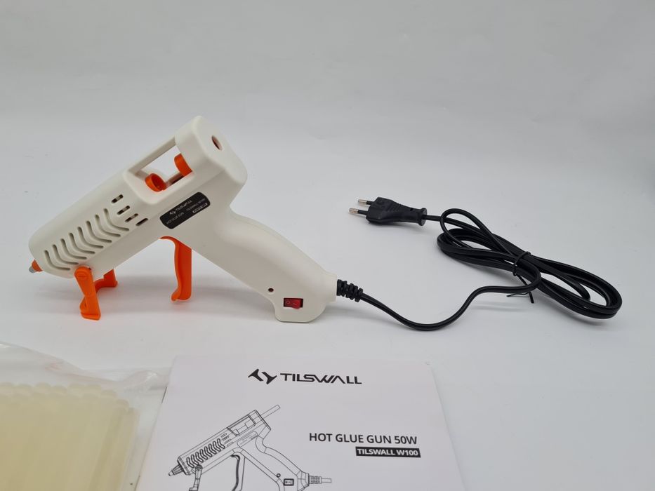 Zestaw Pistolet do kleju na gorąco Tilswall 50W 75 szt sztyftów