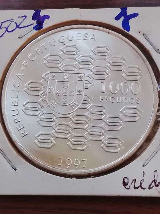 Moeda de 1000 escudos de Crédito Público-Prata-1997