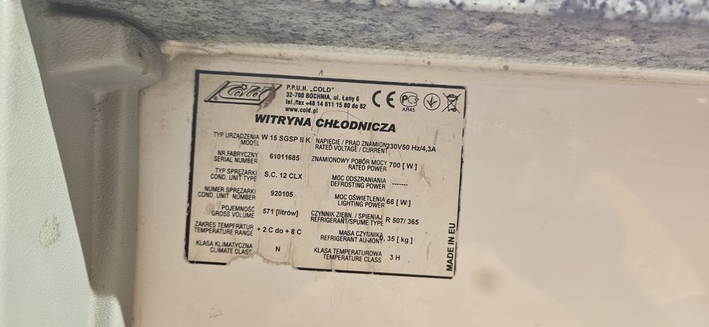 Lada Chłodnicza Cold 3m
