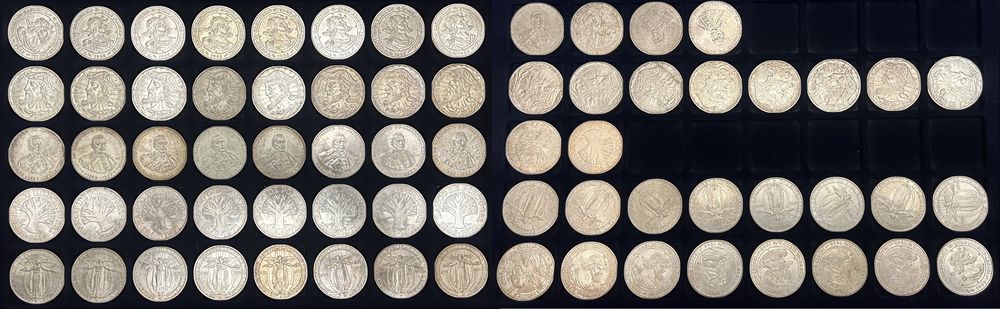Lote de 361 moedas de Prata - 3.886 gramas