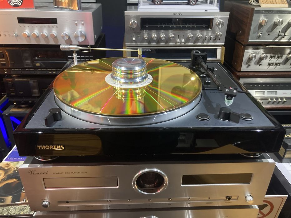 Retrospekcja Thorens Piano TD-102A Audio-Technica Karton