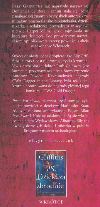 Puste jest piekło, kryminał, Elly Griffiths