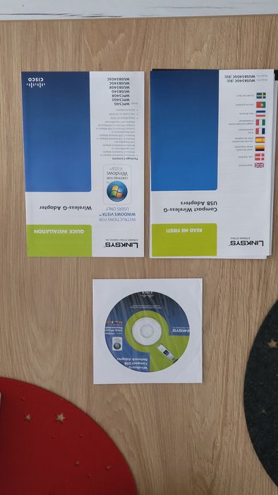 Wifi stick adapter linksys Wireless-G nowy komplet