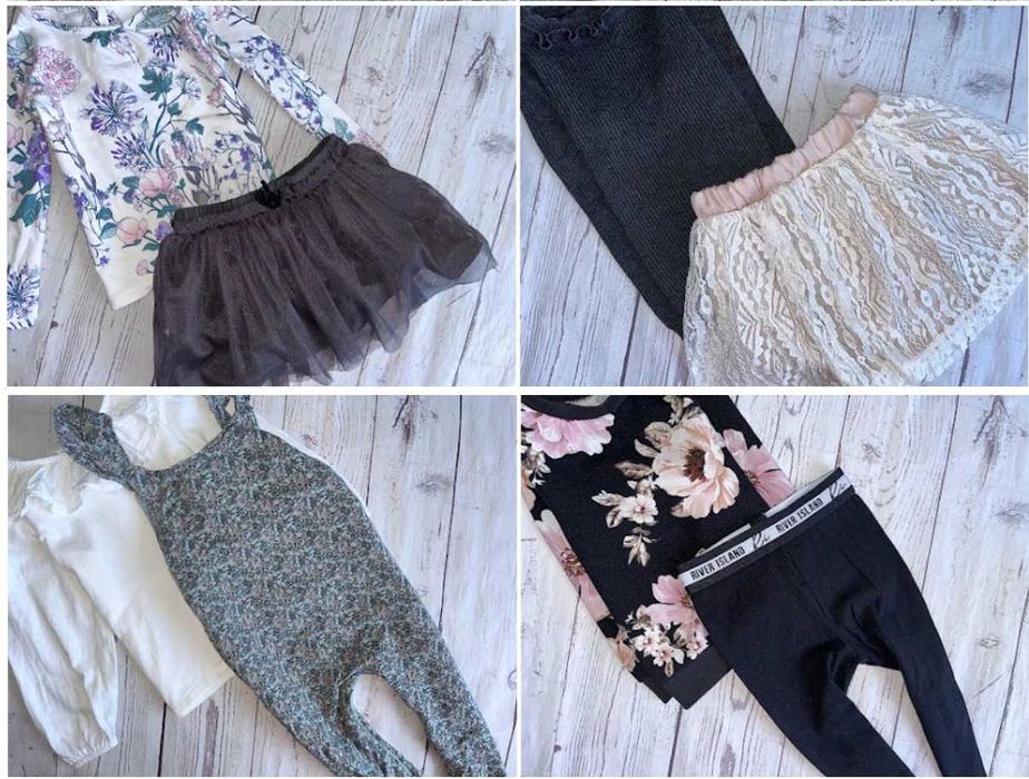 r.86-92 MEGA PAKA 61szt ZESTAW UBRANEK dla córci dziewczynki PEREŁKI