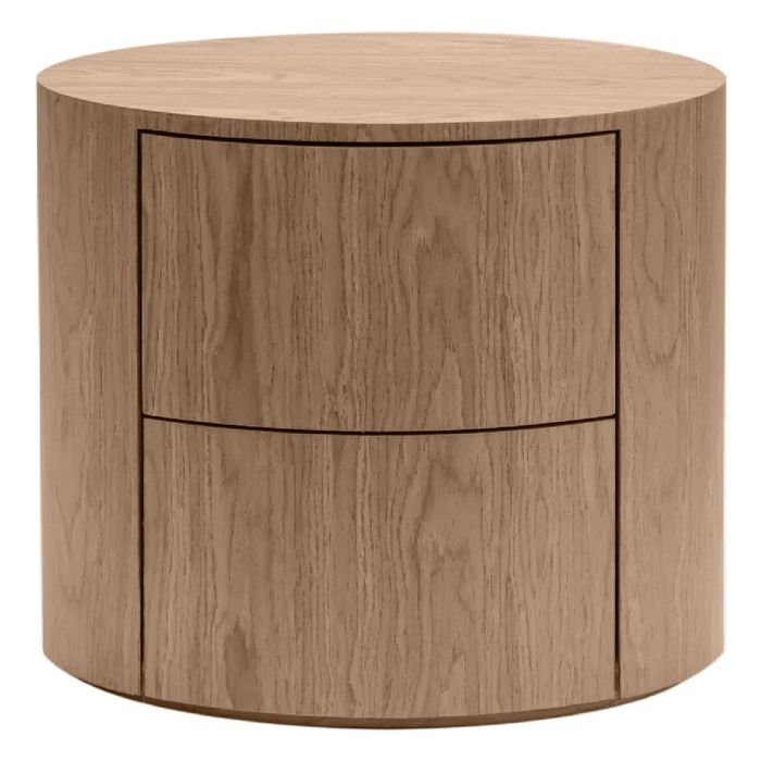 ZZ2480 - Szafka nocna z szufladami Kivi zaokrąglona, orzech