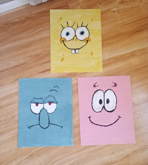 Trzy obrazy SpongeBob
