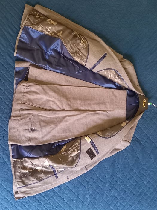 Garnitur męski stalowy