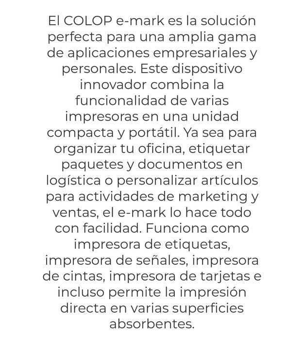 Impressora movil colop e-mark stamps NOVA