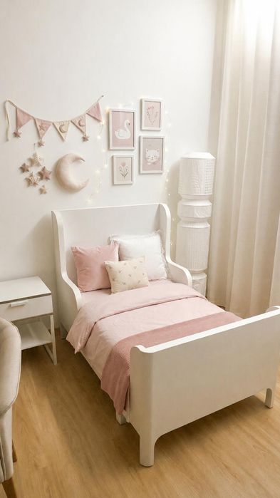 Cama extensível infantil IKEA BUSUNGE (Branca) – Com colchão e extras