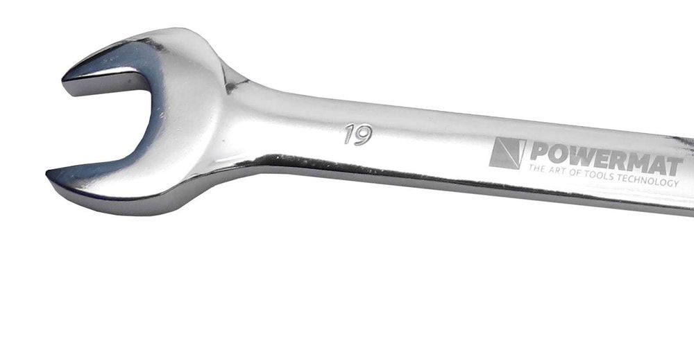 POWERMAT Klucze Płasko Oczkowe Zestaw Z Grzechotką 8-19mm 12el. PM1175