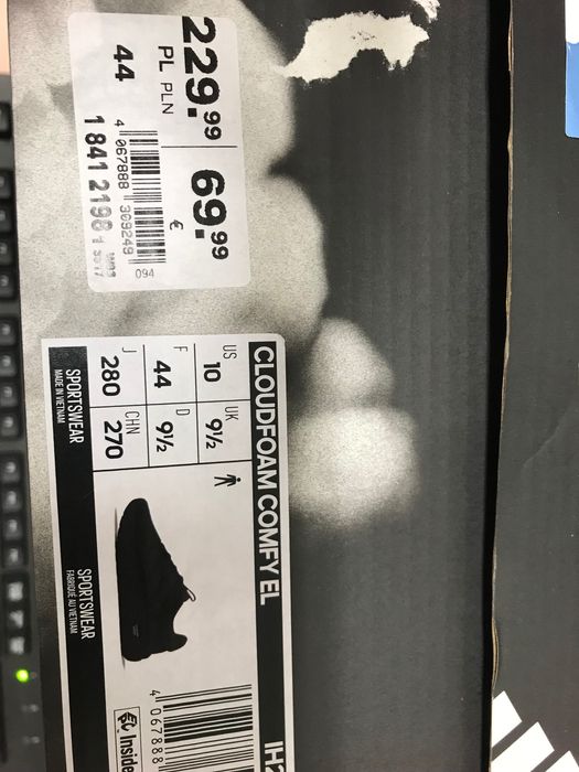 Buty Adidas Cloudfoam czarne – rozmiar 46