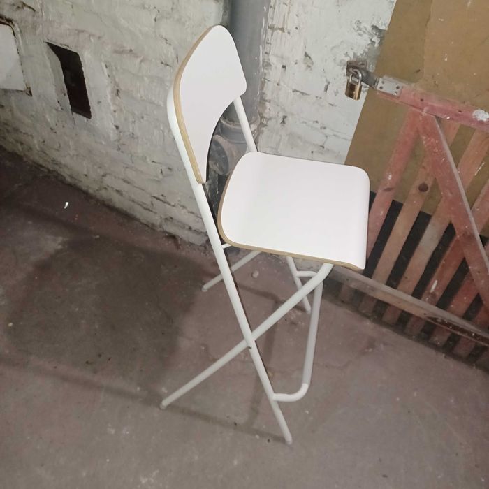 Hoker stołek barowy Ikea Franklin biały składany