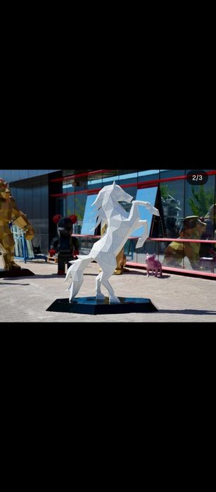 Figura ogrodowa kon metalowa dekoracja dom