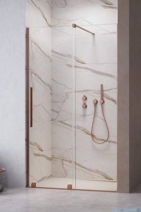 Radaway Furo SL Brushed Copper Dwj drzwi prawe+Ścianka