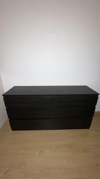 Cómoda 6 Gavetas Preta