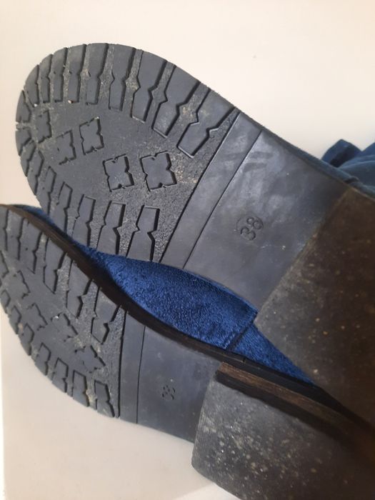 Botas de cano alto azuis