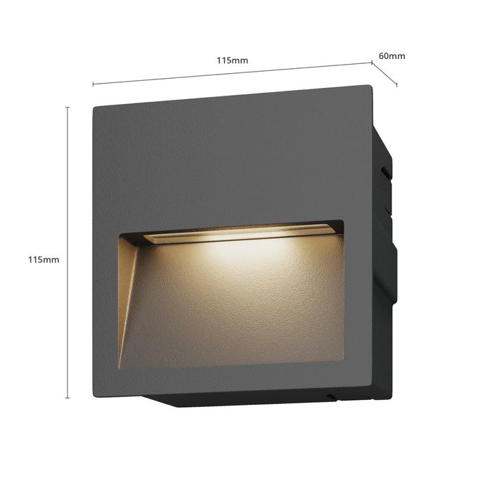 Lampa wpuszczana ścienna LED Lucande Loya