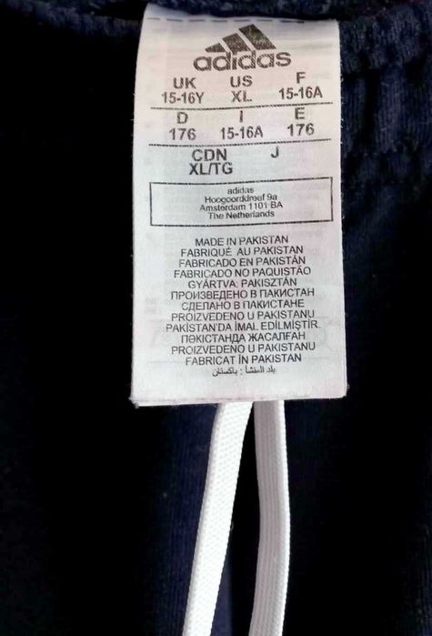 ADIDAS spodnie dresowe r.176 ( 15-16 Y) granatowe , bawełna BDB DRESY młodzieżowe