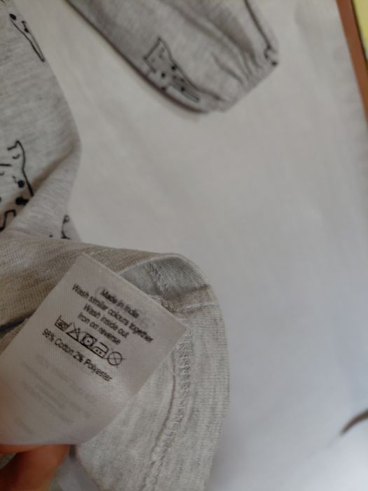 Sukienka szara w kotki na lato rozmiar 98-104 bawełna