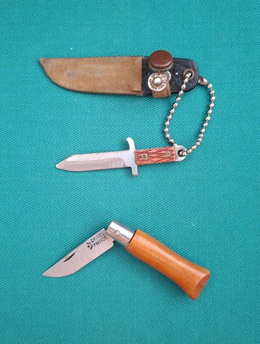 Pequenos Opinel nr. 2 e mini Faca de mato, vintage
