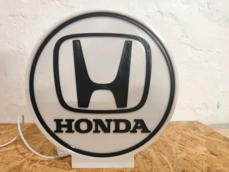 Lightbox luminaria decorativa Honda cx branca