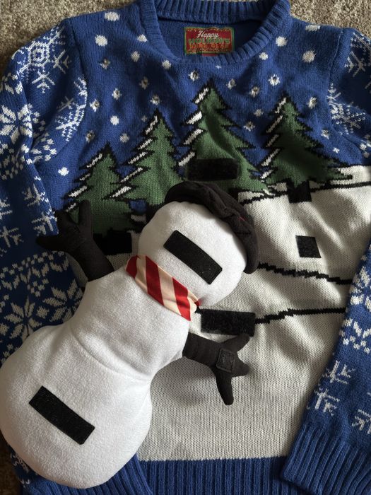 Новорічна тепла кофта з вогниками!)