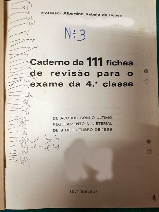 Livro de revisao de 111 fichas do exame da antiga 4ª classe