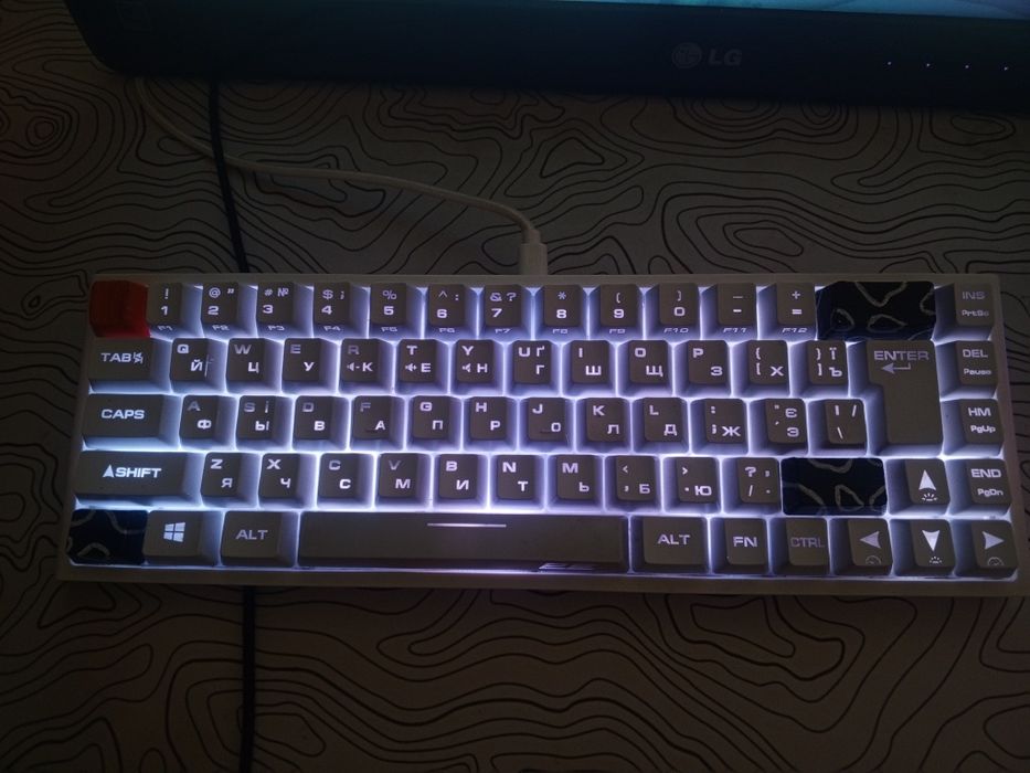 клавіатура 2E Gaming KG360 RGB WL White