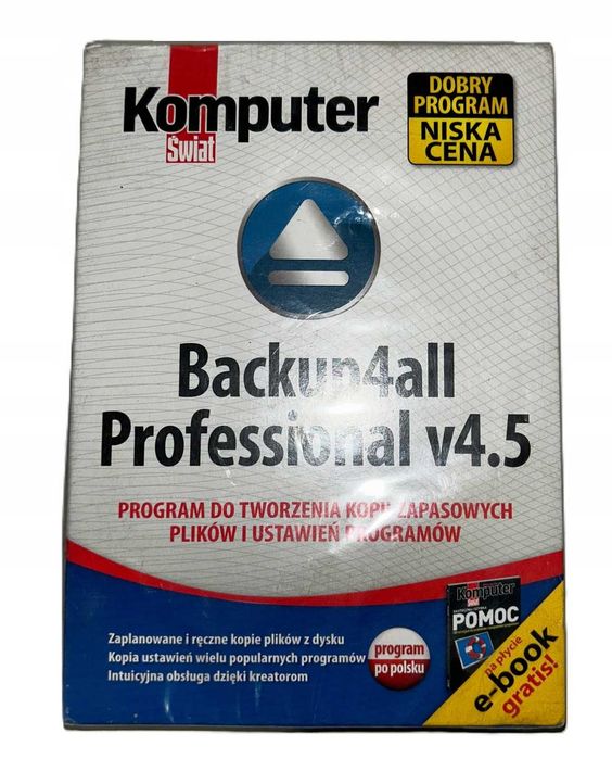 Program Backup4all Professional v4.5 - nowy folia