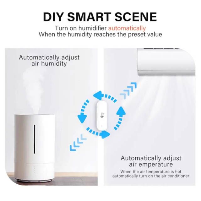 WiFi smart датчик температури та вологості Aubess Tuya Zigbee
