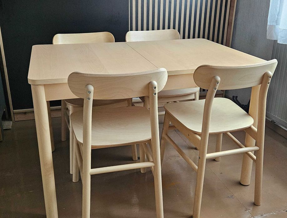 RÖNNINGE/RÖNNINGE stół i 4 krzesła 118/173