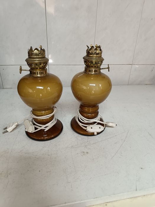 Candeeiros de mesa em vidro