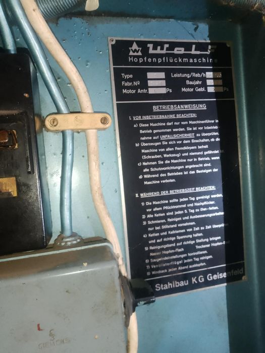 Maszyna do zrywania chmielu Wolf